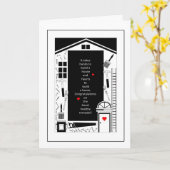 Herzlichen Glückwunsch - Zuhause Renovation Remode Karte (Gelbe Blume)