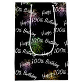 Herzlichen Glückwunsch zum 100. Geburtstag, Feuerw Mittlere Geschenktüte (Rückseite)
