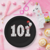 Herzlichen Glückwunsch zum 101. Geburtstag auf der Pappteller (Party)