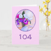 Herzlichen Glückwunsch zum 104. Geburtstag mit ein Karte (Gelbe Blume)