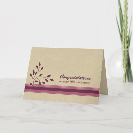 Herzlichen Glückwunsch zum 10. Geburtstag Mitarbei Karte (Vorderseite)