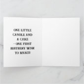 Herzlichen Glückwunsch zum 1. Geburtstag, Name & W Karte (Innenseite)