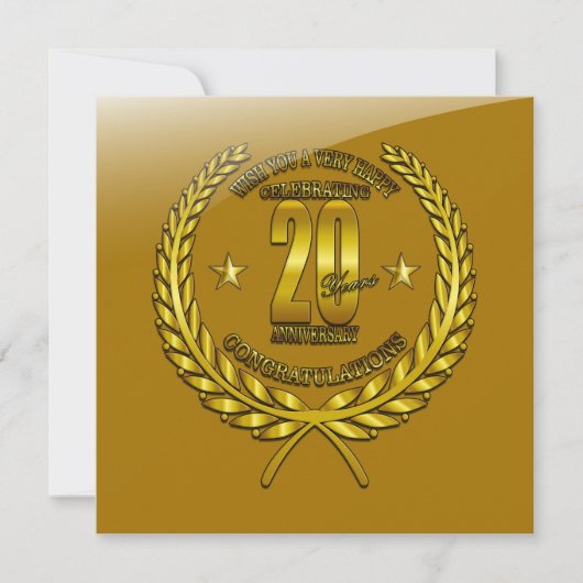 Herzlichen Glückwunsch zum 20. Jubiläum (Vorderseite)