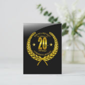 Herzlichen Glückwunsch zum 20. Jubiläum Postkarte (Stehend Vorderseite)