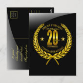Herzlichen Glückwunsch zum 20. Jubiläum Postkarte (Vorne/Hinten)