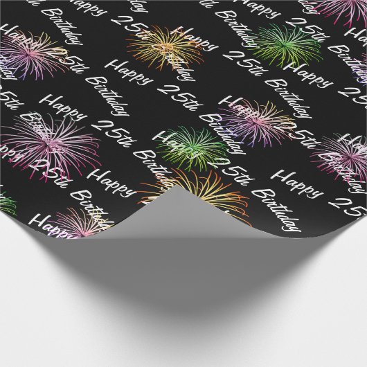 Herzlichen Glückwunsch zum 25. Geburtstag! Geschenkpapier (Ecke)