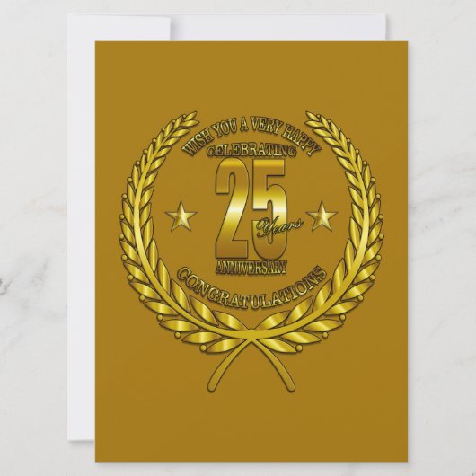 Herzlichen Glückwunsch zum 25. Jahrestag (Vorderseite)