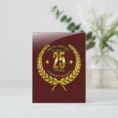 Herzlichen Glückwunsch zum 25. Jahrestag Postkarte (Stehend Vorderseite)