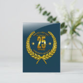 Herzlichen Glückwunsch zum 25. Jahrestag Postkarte (Stehend Vorderseite)