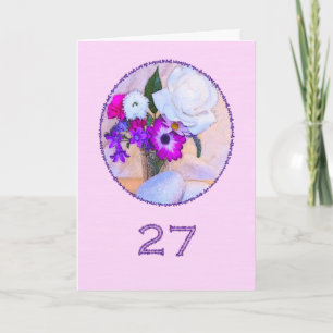 Herzlichen Glückwunsch zum 27. Geburtstag mit eine Karte