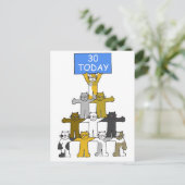 Herzlichen Glückwunsch zum 30. Geburtstag für Cat  Postkarte (Stehend Vorderseite)