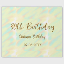 Herzlichen Glückwunsch zum 30. Geburtstag, gelb-or