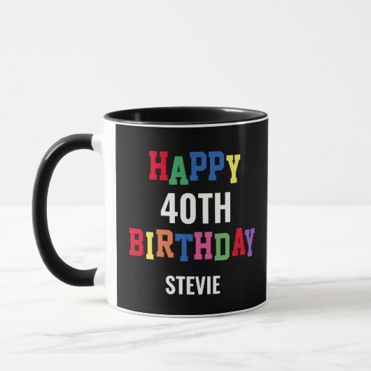 Herzlichen Glückwunsch zum 40. Geburtstag Personal Tasse (Links)