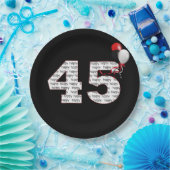 Herzlichen Glückwunsch zum 45. Geburtstag auf der  Pappteller (Party)