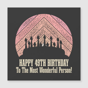 Herzlichen Glückwunsch zum 49. Geburtstag für die Magnetkarte