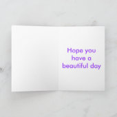 Herzlichen Glückwunsch zum 49. Geburtstag lila Blo Karte (Innenseite)