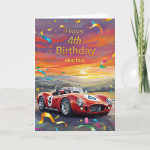 Herzlichen Glückwunsch zum 4. Geburtstag Karte