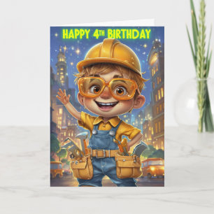 Herzlichen Glückwunsch zum 4. Geburtstag Karte