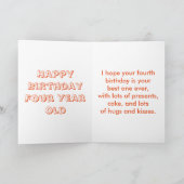 Herzlichen Glückwunsch zum 4. Geburtstag mit Niedl Karte (Innenseite)