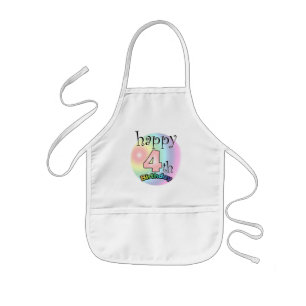 Herzlichen Glückwunsch zum 4. Geburtstag (Rose) Kinderschürze