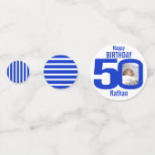 Herzlichen Glückwunsch zum 50. Geburtstag Foto bla Konfetti (Rückseiten)