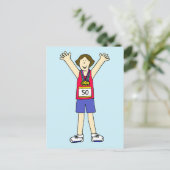Herzlichen Glückwunsch zum 50. Marathon für sie Postkarte (Stehend Vorderseite)
