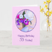 Herzlichen Glückwunsch zum 53. Geburtstag mit eine Karte (Gelbe Blume)