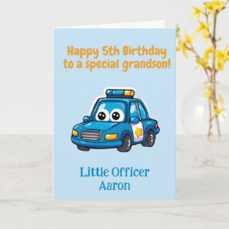 Herzlichen Glückwunsch zum 5. Geburtstag Enkel, Po Karte