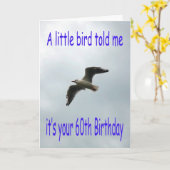 Herzlichen Glückwunsch zum 60. Geburtstag Fliegend Karte (Gelbe Blume)