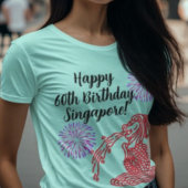 Herzlichen Glückwunsch zum 60. Geburtstag Singapur T-Shirt