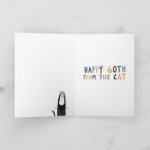 Herzlichen Glückwunsch zum 60. Geburtstag vom Katz Karte (Innenseite)