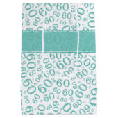 Herzlichen Glückwunsch zum 60. Geburtstag Zahlenmu Mittlere Geschenktüte (Rückseite)