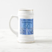 Herzlichen Glückwunsch zum 60. Hochzeitstag  Bierglas (Links)