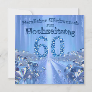 Herzlichen Glückwunsch zum 60. Hochzeitstag  Feiertagskarte