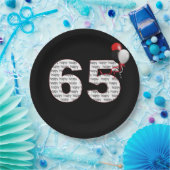 Herzlichen Glückwunsch zum 65. Geburtstag auf der  Pappteller (Party)