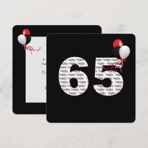 Herzlichen Glückwunsch zum 65. Geburtstag auf schw Einladung