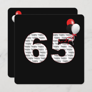 Herzlichen Glückwunsch zum 65. Geburtstag auf schw Einladung