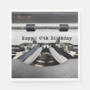 Herzlichen Glückwunsch zum 65. Geburtstag Retro Sc Serviette