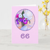 Herzlichen Glückwunsch zum 66. Geburtstag mit eine Karte (Gelbe Blume)