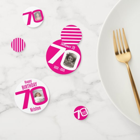 Herzlichen Glückwunsch zum 70. Geburtstag Foto pin Konfetti (Gruppe)