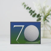 Herzlichen Glückwunsch zum 70. Geburtstag für Golf Postkarte (Stehend Vorderseite)