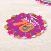 Herzlichen Glückwunsch zum 70. Geburtstag und Foto Untersetzer (angewinkelt)