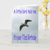 Herzlichen Glückwunsch zum 72. Geburtstag Karte (Gelbe Blume)