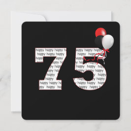 Herzlichen Glückwunsch zum 75. Geburtstag auf schw Einladung