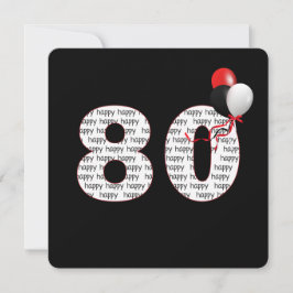 Herzlichen Glückwunsch zum 80. Geburtstag auf schw Einladung