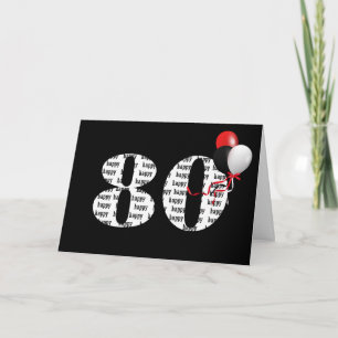 Herzlichen Glückwunsch zum 80. Geburtstag auf Schw Karte