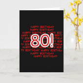 Herzlichen Glückwunsch zum 80. Geburtstag Karte (Gelbe Blume)