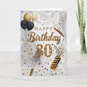Herzlichen Glückwunsch zum 80. Geburtstag Karte