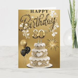 Herzlichen Glückwunsch zum 80. Geburtstag Karte
