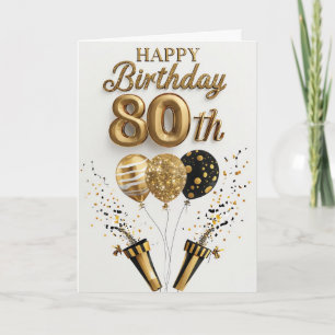 Herzlichen Glückwunsch zum 80. Geburtstag Karte